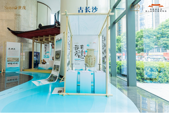 展览现场特别增设古长沙板块。 展览现场特别增设古长沙板块。