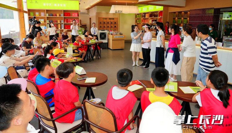 孩子们化身“小小茶博士”，闯关“破冰识茶”。