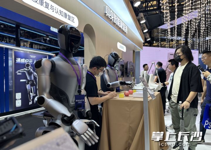 具身智能正加速变革。 长沙晚报全媒体记者 唐朝昭 摄 具身智能正加速变革。 长沙晚报全媒体记者 唐朝昭 摄