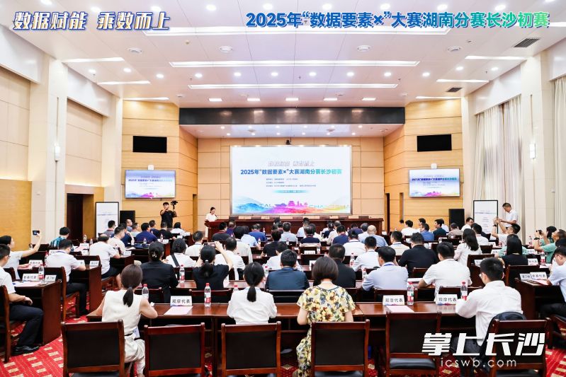7月29日，2025年“数据要素×”大赛湖南分赛长沙初赛启幕。 市数据局供图