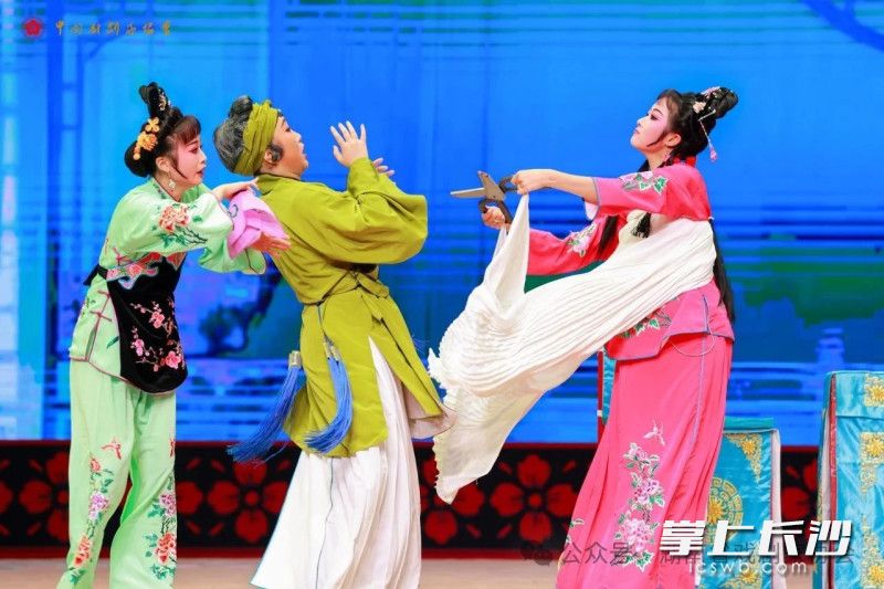 花鼓戏《装疯吵嫁》由株洲师范高等专科学校演出。