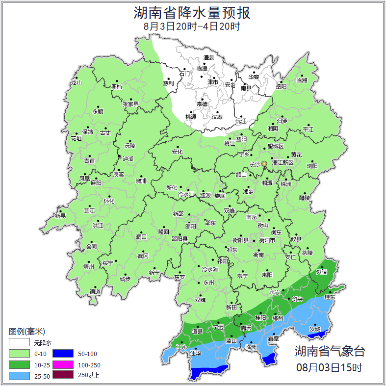 湖南省降水量预报
