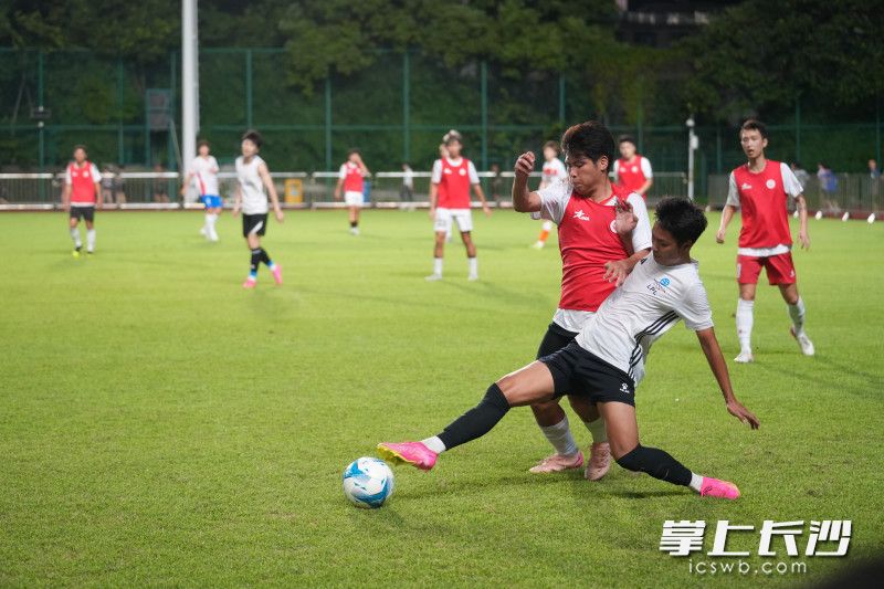 奋力拼抢。