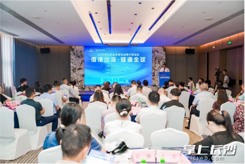 8月1日，“借港出海·链通全球”长沙企业全球化战略升级活动在湖南自贸区长沙片区举办。均由长沙晚报通讯员 陈淑华 供图