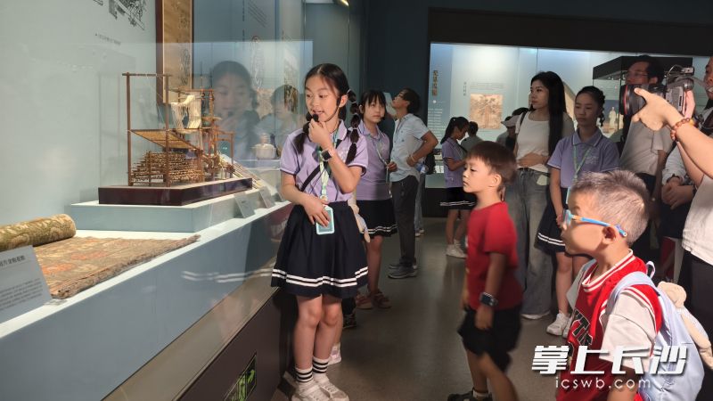 长沙博物馆的“星博少年说”小讲解员。 均为长沙晚报通讯员李倩供图