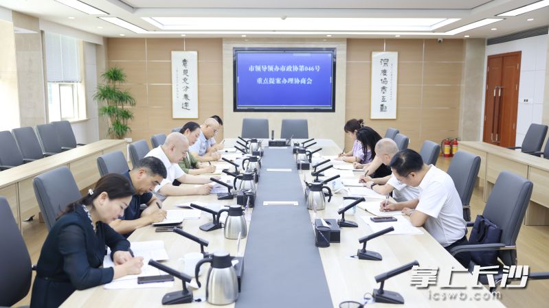 21日,市领导领办重点提案办理协商会召开。长沙晚报全媒体记者 盛磊 摄 21日,市领导领办重点提案办理协商会召开。长沙晚报全媒体记者 盛磊 摄