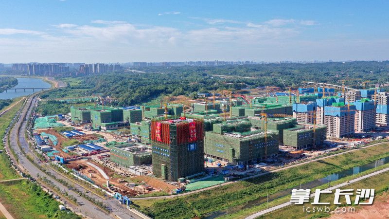 湖南大学科创港校区预计明年9月建成并投入运营。长沙晚报全媒体记者 王志伟 摄