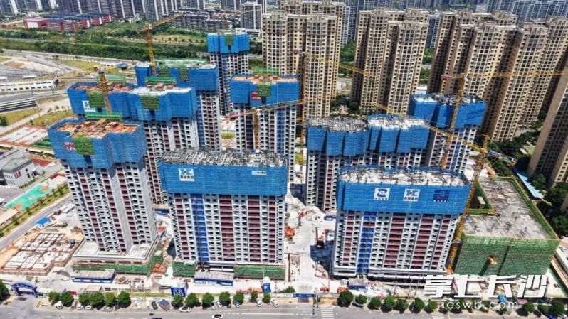 坪塘北片保障性住房三期项目建设现场。