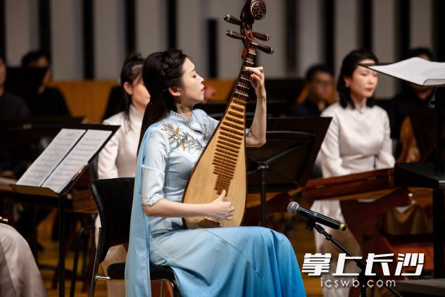 琵琶演奏。 均为长沙晚报通讯员林佳钰摄