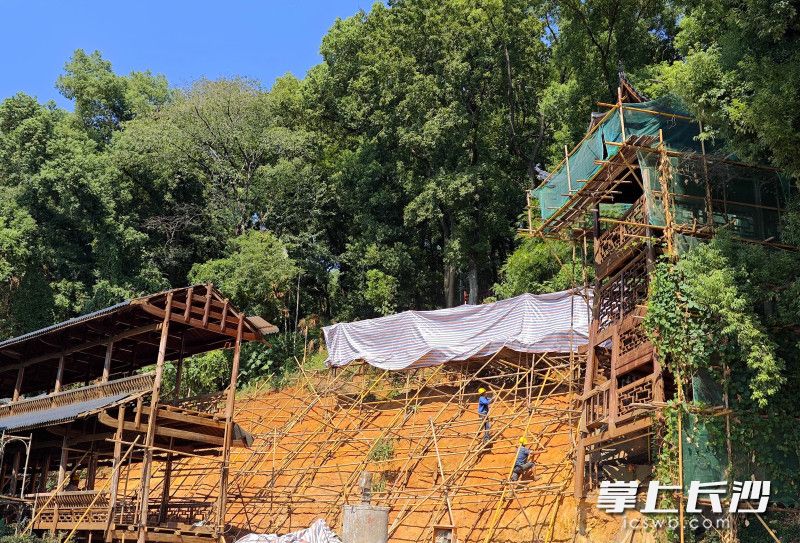 去年汛期出现滑坡，部分廊体结构受损。