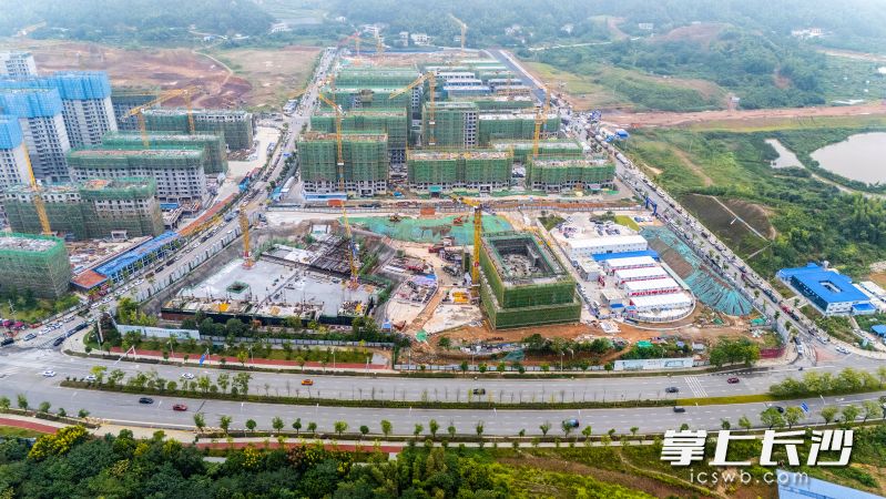 木棉小学项目现场航拍。 均为长沙晚报通讯员胡翔供图