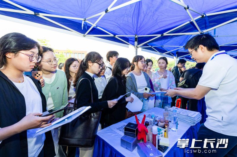 水羊国际展位招聘现场。