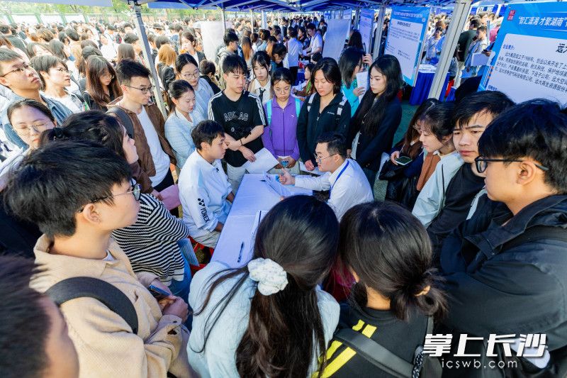 远大科技集团有限公司展位招聘现场。