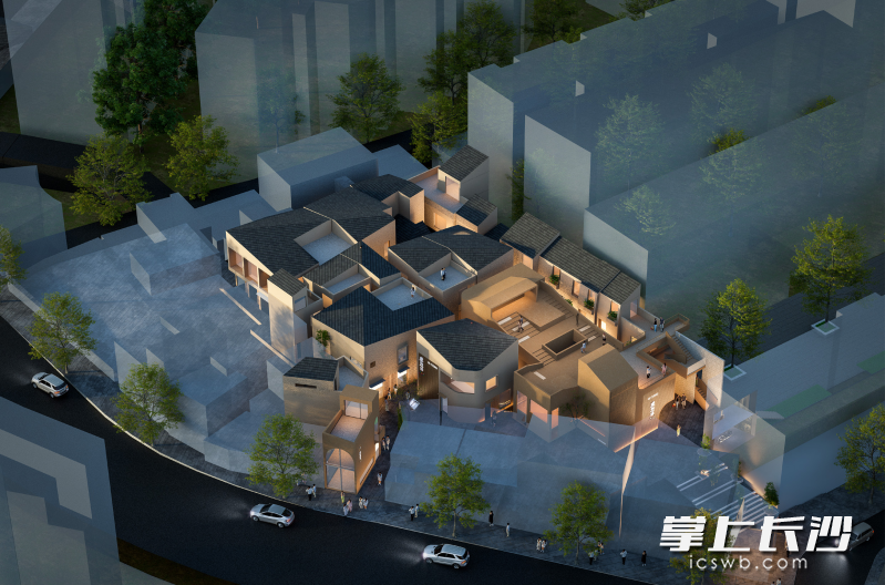 25日，建湘坊片区城市更新项目正式开工，未来这里将变身集文化、休闲、消费于一体的新空间，居民生活将迎来翻天覆地的变化。图为项目设计效果图。 资料图片