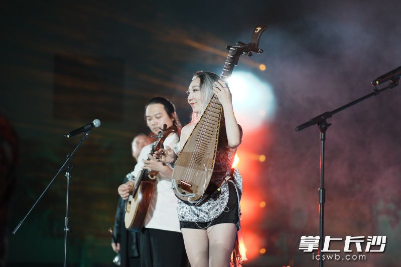 歌手在表演。 歌手在表演。