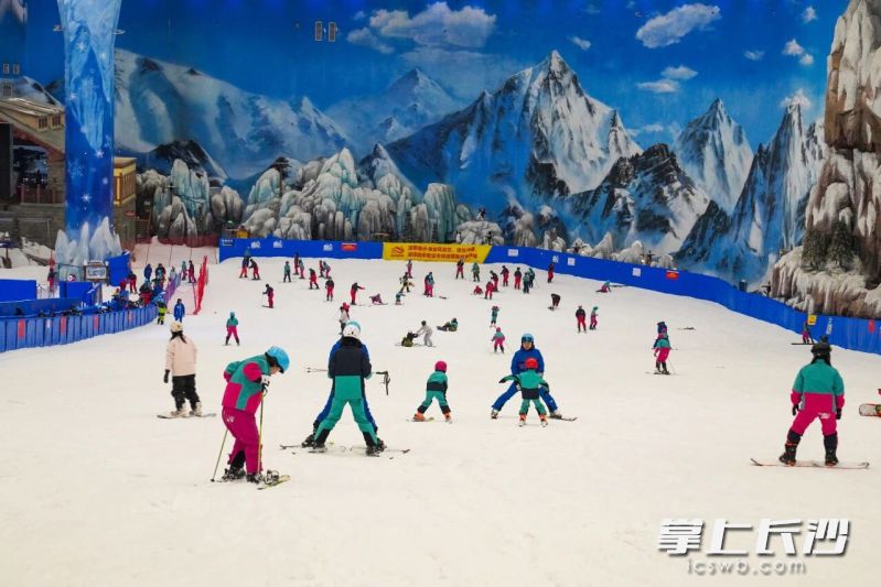 欢乐雪域内滑雪爱好者尽享速度与激情。