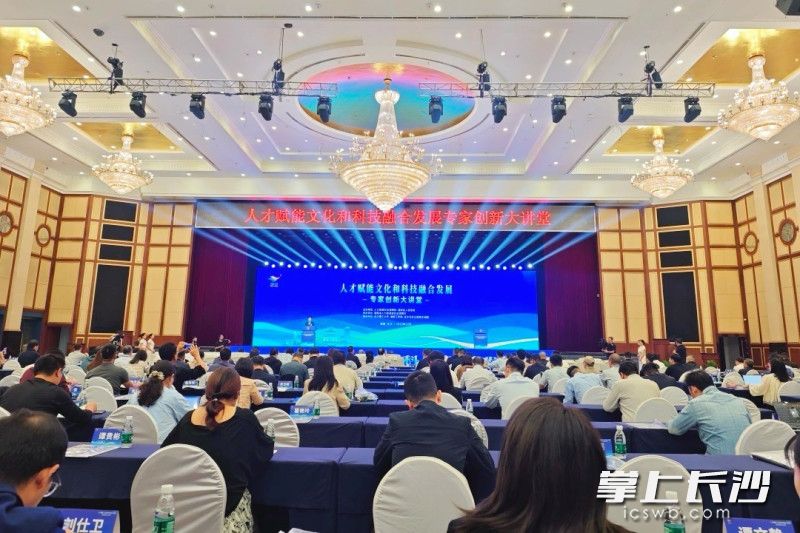 14日,“人才赋能文化和科技融合发展”专家创新大讲堂在长沙举行。通讯员供图 14日,“人才赋能文化和科技融合发展”专家创新大讲堂在长沙举行。通讯员供图