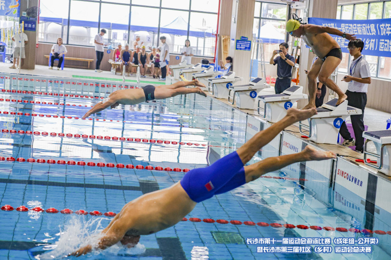 市运会游泳比赛(成年组-公开类)现场。 市运会游泳比赛(成年组-公开类)现场。
