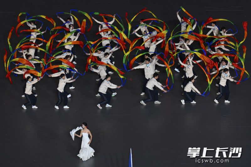 入场环节充分展现各区县、各系统的特色风采与体育活力。