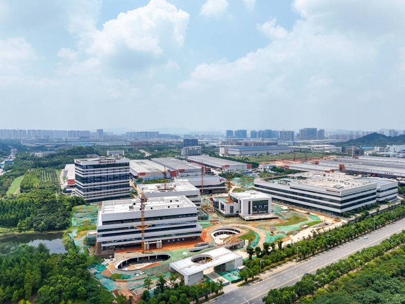 三诺生物全球研发中心预计今年12月全面竣工并投入使用。湘江早报全媒体记者 罗钟杰 摄 三诺生物全球研发中心预计今年12月全面竣工并投入使用。湘江早报全媒体记者 罗钟杰 摄