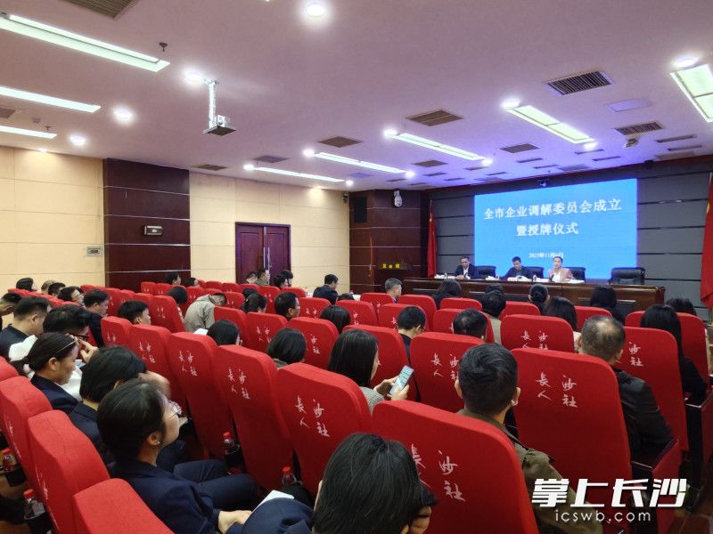 11月6日,长沙市首批企业调解委员会成立。 11月6日,长沙市首批企业调解委员会成立。