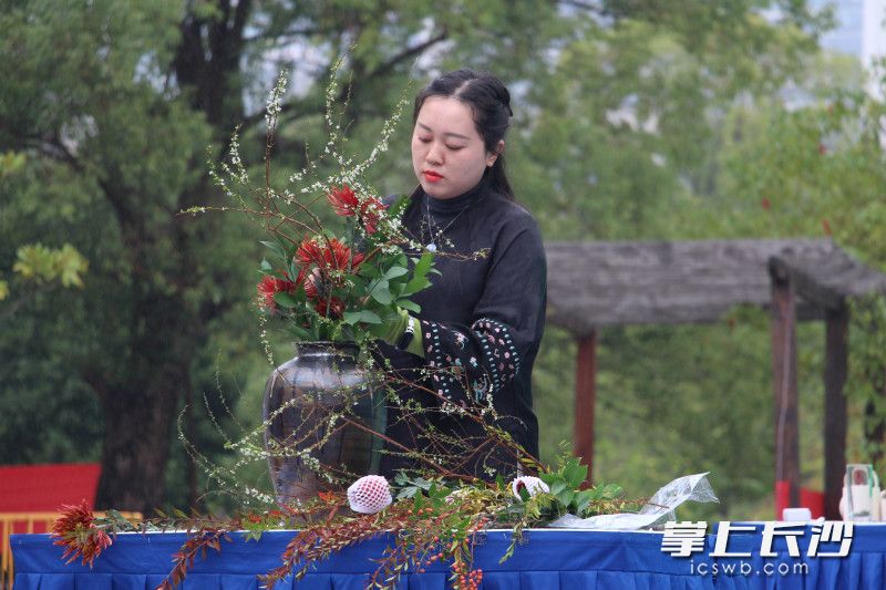 花艺技能竞赛现场。