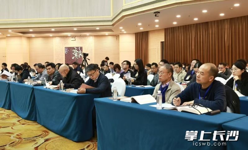 专家学者认真倾听研讨会汇报。 长沙晚报通讯员 谭显清 曹诗祺 摄 专家学者认真倾听研讨会汇报。 长沙晚报通讯员 谭显清 曹诗祺 摄