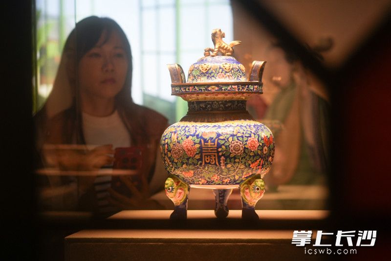 11月11日上午，长沙博物馆中华文明特展系列“西风东渐再出海——东莞市博物馆藏清代外销精品展”开展。长沙晚报全媒体记者 邹麟 摄