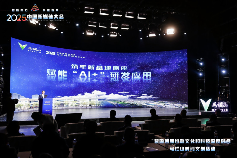 马栏山在做推介。 园区供图 马栏山在做推介。 园区供图