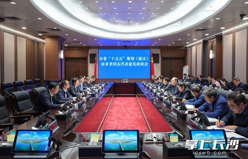 12月2日，省委常委、市委书记吴桂英主持召开市委“十五五”规划《建议》征求老同志代表意见座谈会。 长沙晚报全媒体记者 郭雨滴 摄