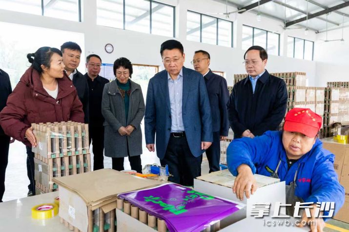 12月7日，市委副书记、代市长陈博彰在浏阳市宣讲党的二十届四中全会、省委十二届九次全会精神，调研经济社会发展情况。图为陈博彰在烟花企业调研并督导检查安全生产工作。