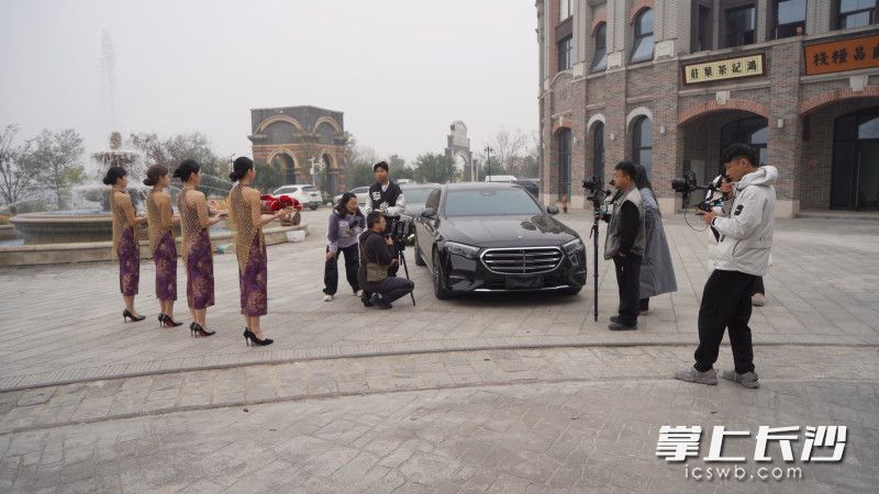 竖店微短剧拍摄现场。