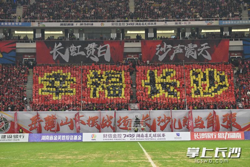 现场球迷为主队助威。