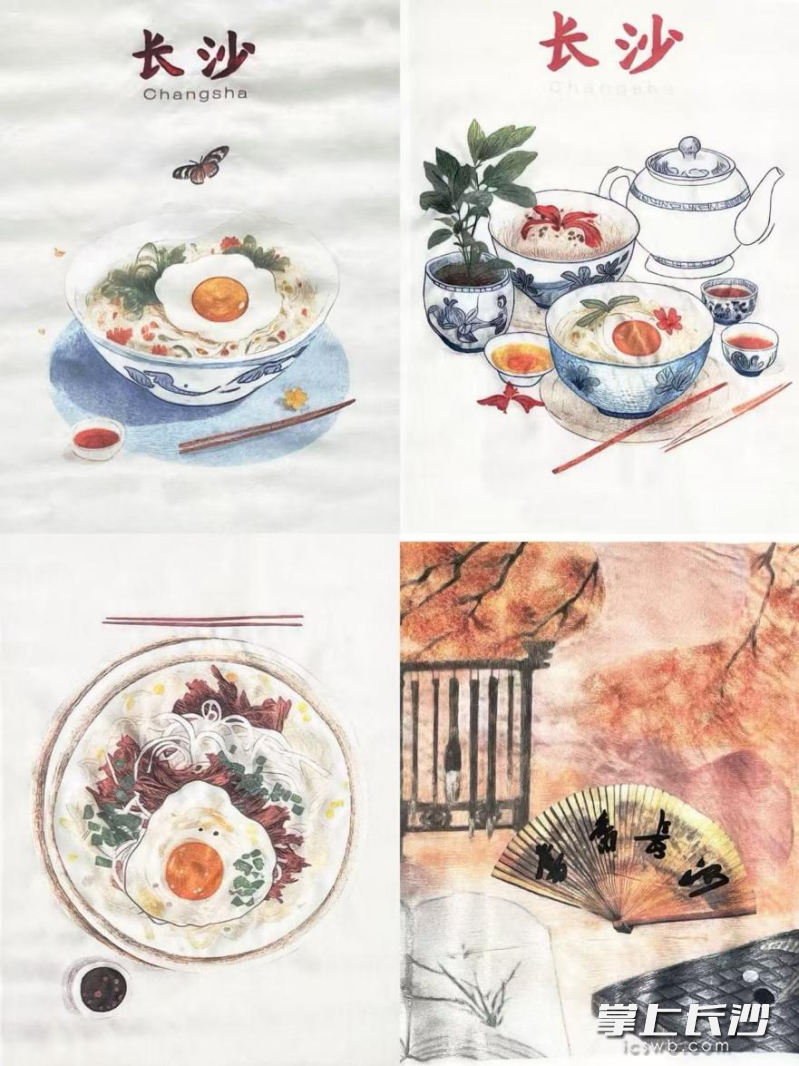 常江（江再红之子）创作的湘绣作品《长沙米粉》等，体现湘绣“年轻化、本地化”的表达。