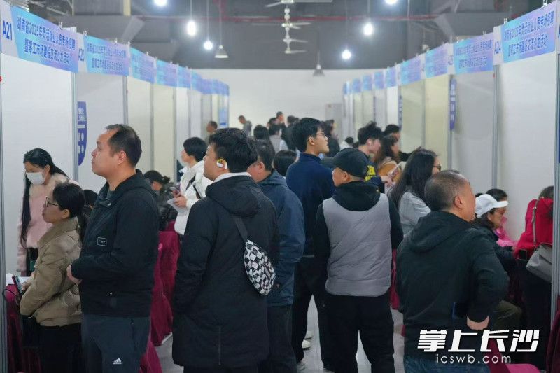 当日达成初步就业意向227人次。均为长沙晚报全媒体记者 刘攀 摄