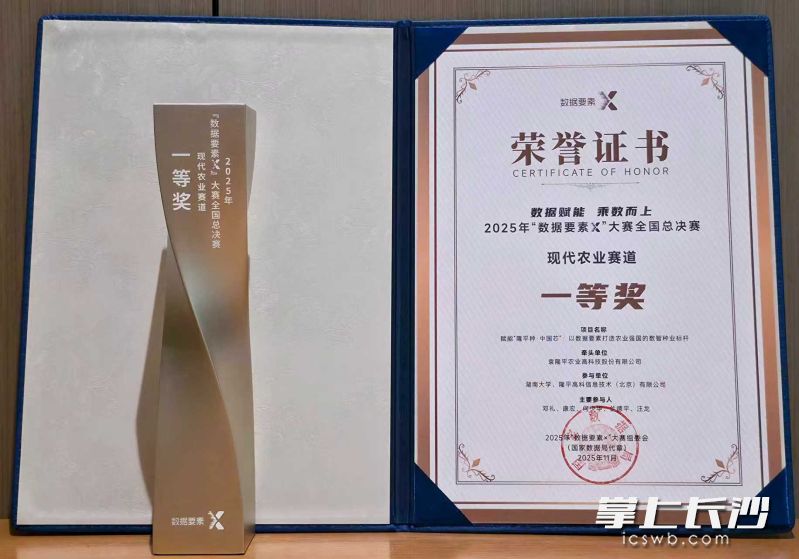 《赋能“隆平种·中国芯”：以数据要素打造农业强国的数智种业标杆》在2025年“数据要素×”大赛中获全国总决赛一等奖。 均为通讯员供图