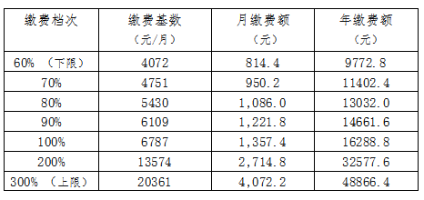 缴费基数。长沙市人力资源和社会保障局供图