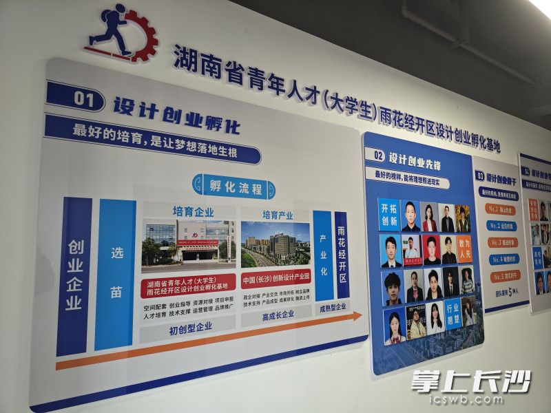 雨花经开区湖南省青年人才（大学生）设计创业孵化基地为创业团队提供贴心服务。