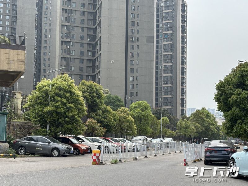 位于万科金域华府与保利茉莉公馆两个小区之间的道路整治前。 资料图片