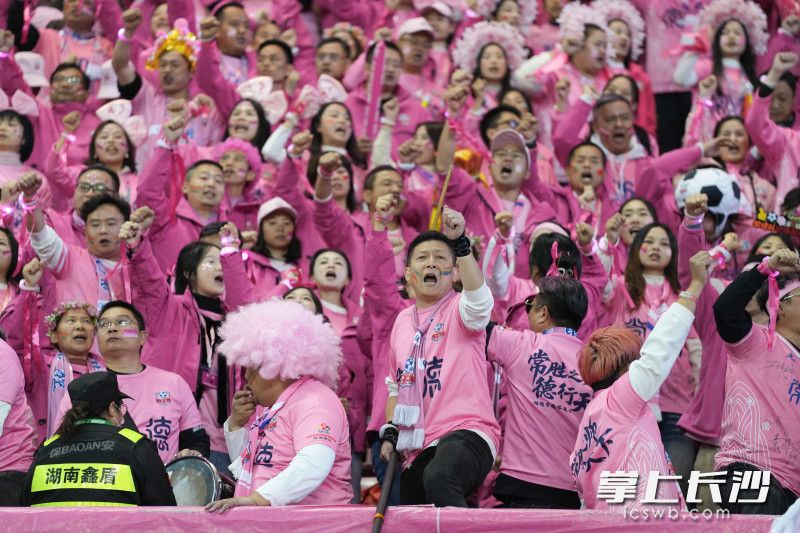 常德球迷为球队加油呐喊。