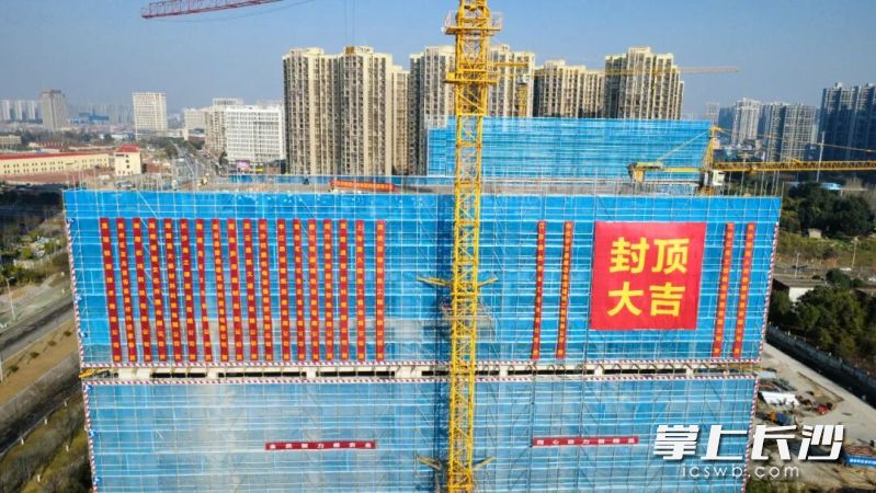 长沙前海人寿医院项目主体结构已全面封顶。均为项目方供图