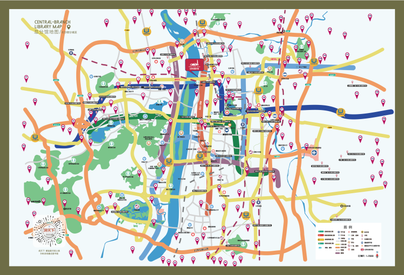长沙图书馆总分馆地图