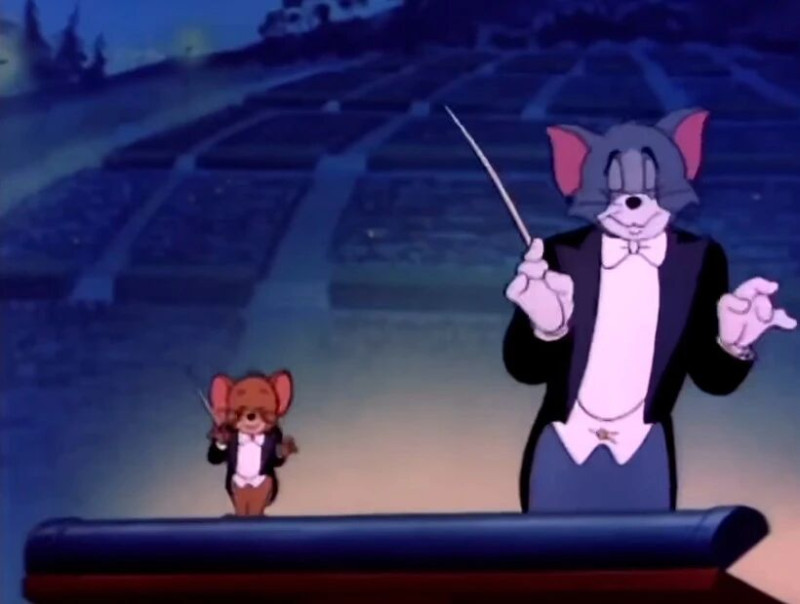 童年经典《猫和老鼠》中，就有汤姆和杰瑞争着指挥《蝙蝠序曲》的桥段。