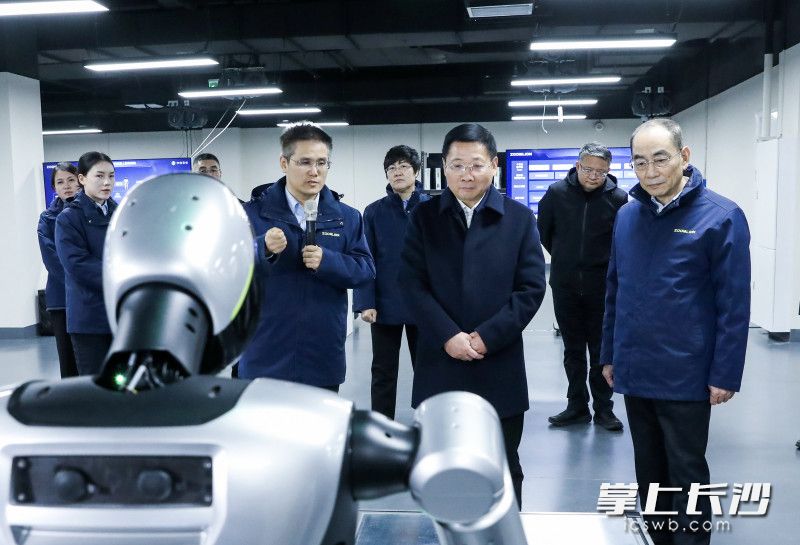 1月5日，市委副书记、代市长陈博彰调研走访重点企业。 长沙晚报全媒体记者 董阳 摄