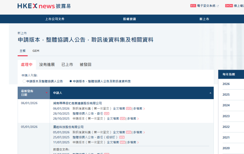 港交所官网已披露鸣鸣很忙聆讯后资料集。