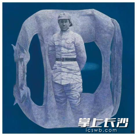 《饮马延河》150×150cm 1996年 《饮马延河》150×150cm 1996年