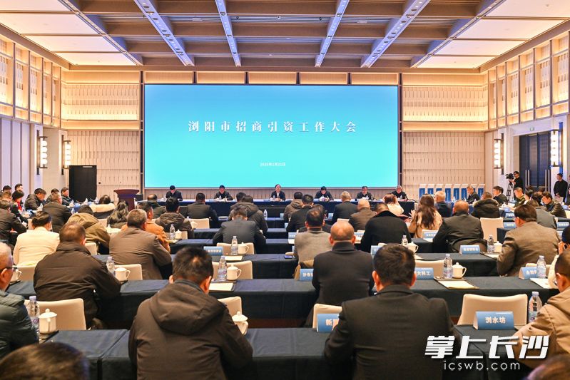 浏阳市招商引资工作大会现场。 均为长沙晚报通讯员陈孟轩供图 浏阳市招商引资工作大会现场。 均为长沙晚报通讯员陈孟轩供图