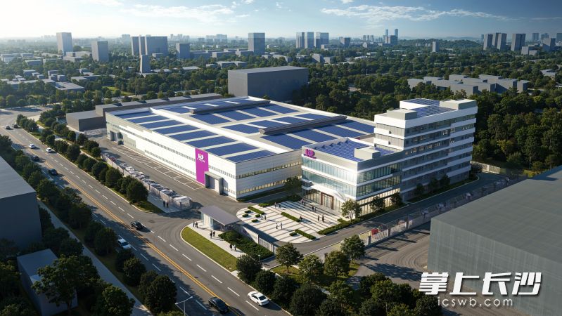 湖南海普瑞斯长沙项目鸟瞰效果图。 均为长沙晚报通讯员左虑远供图