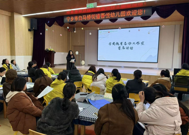 前识字环境创设教研开放活动在宁乡市白马桥街道吾悦幼儿园举办。通讯员供图