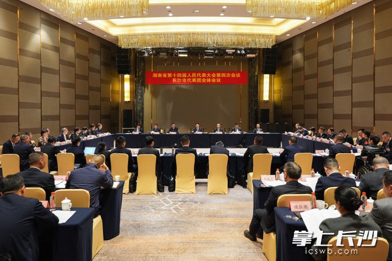 2月4日下午,省十四届人大四次会议长沙市代表团举行第五次全体会议。 长沙晚报全媒体记者 郭雨滴 摄 2月4日下午,省十四届人大四次会议长沙市代表团举行第五次全体会议。 长沙晚报全媒体记者 郭雨滴 摄